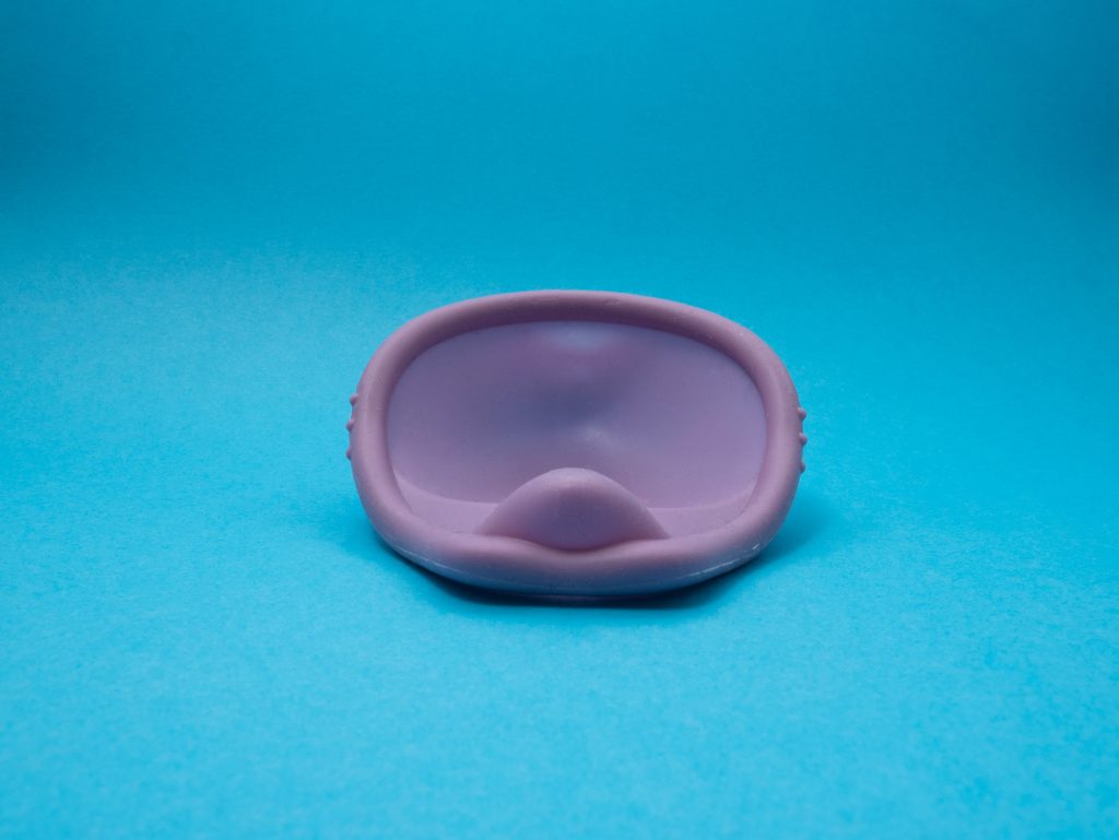 A purple diaphragm.
