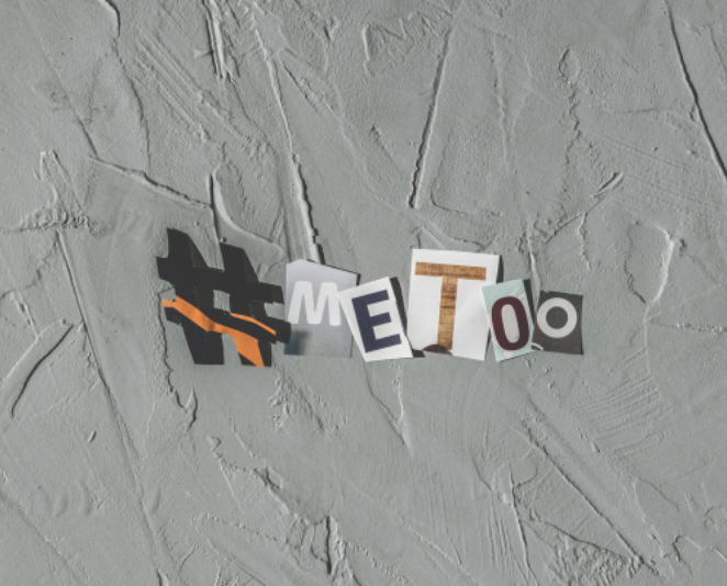 #MeToo letter cut-out collage