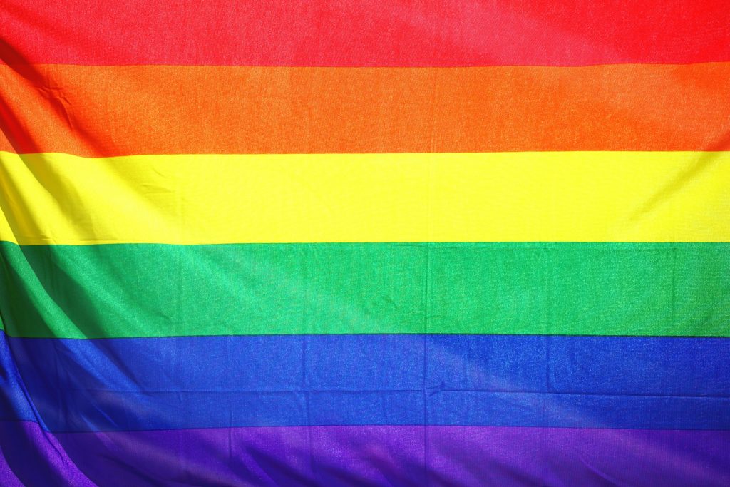 The LGBTQ+ multicolored flag.