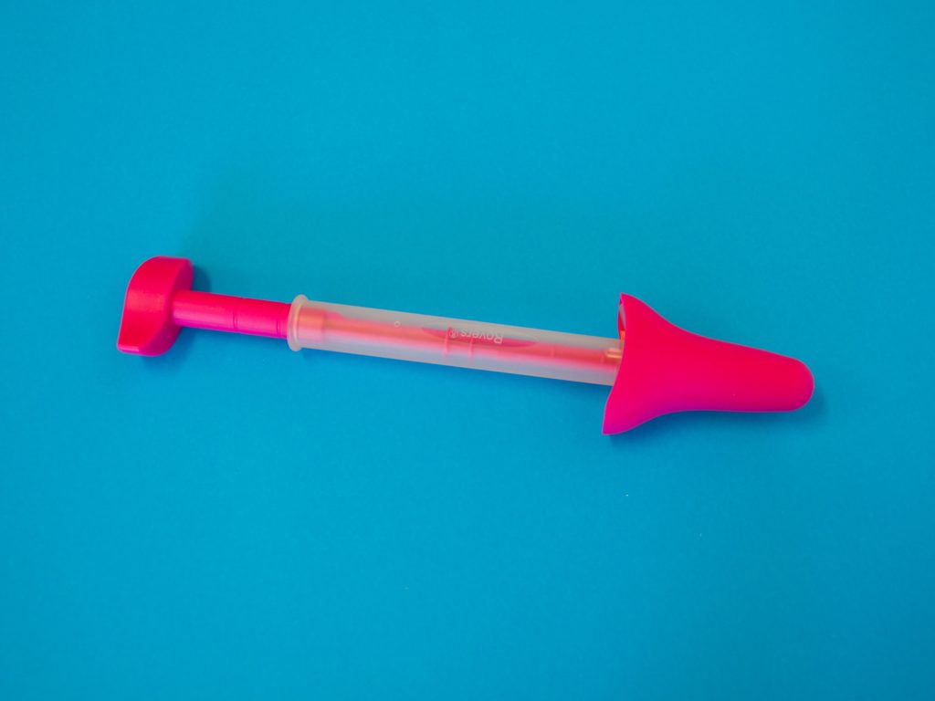 An HPV pink medical device.